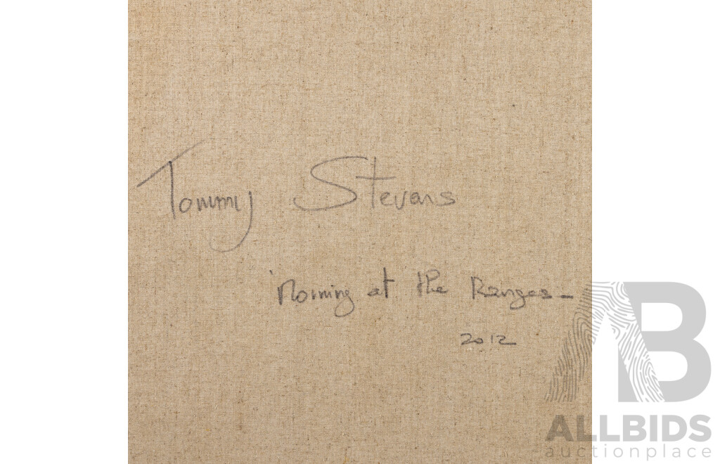 Tommy Stevens, (20th Century, Australian), Morning at the Ranges (2012), Wonderful Original Oil on Canvas, 97 x 97 cm