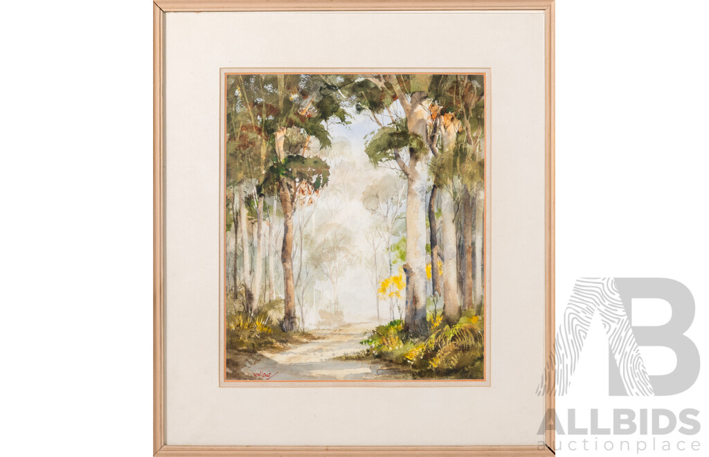 Noel Law, (20th Century, South African-Born Australian), Wattle Blossom (1996), Original Watercolour, 54 x 48 cm (frame)