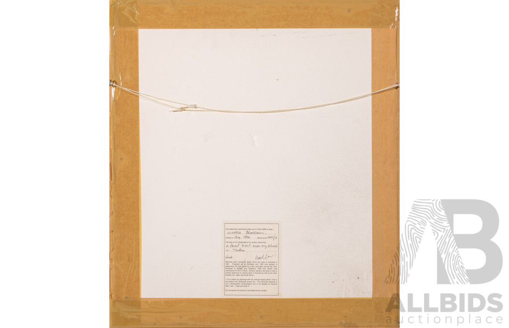 Noel Law, (20th Century, South African-Born Australian), Wattle Blossom (1996), Original Watercolour, 54 x 48 cm (frame)