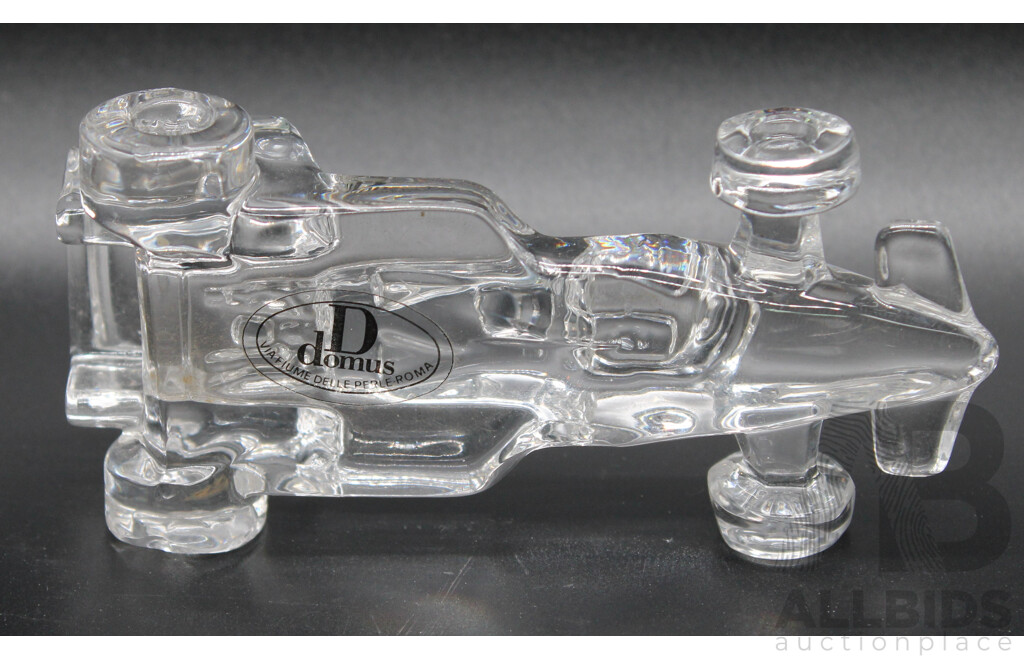 Ferrari F1 Race Car Crystal Glass Sculpture