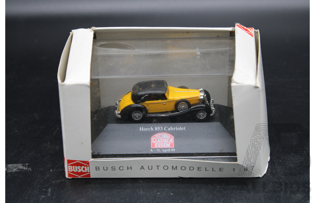 BUSCH Techno ClassicA Essen Horch 853 Cabriolet 1:87 Diecast Car