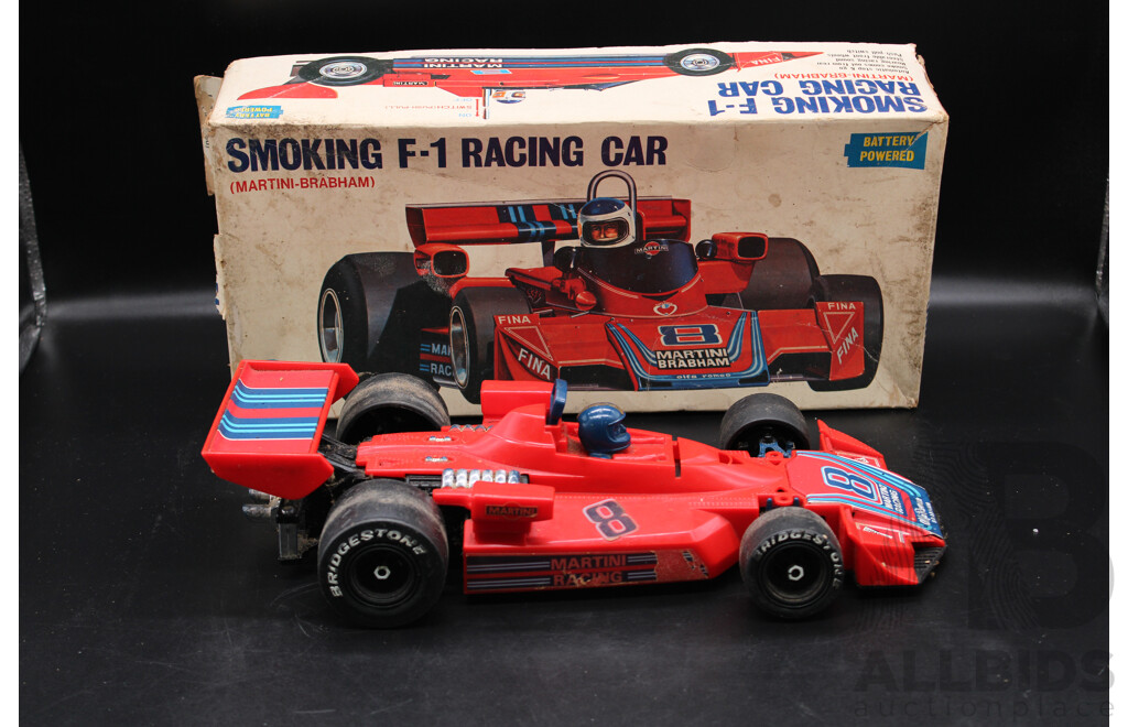 Smoking F-1 Racing Car