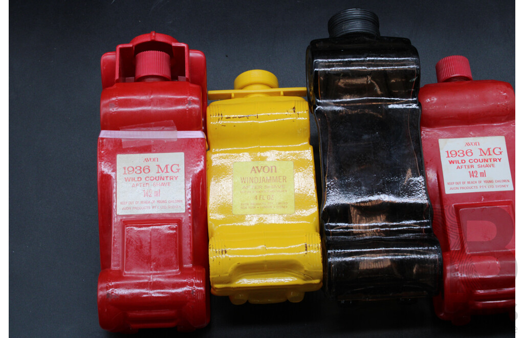 Four Vintage Avon Vehicle Design Bottles