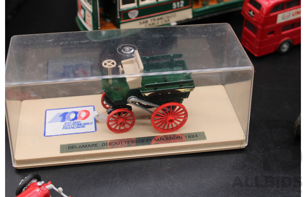 Collection of Cable Cars, Trucks, and Diecast Models