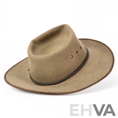 Retro Australian Akubra Cattleman Pure Felt Hat, Size 57