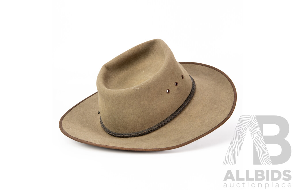 Retro Australian Akubra Cattleman Pure Felt Hat, Size 57