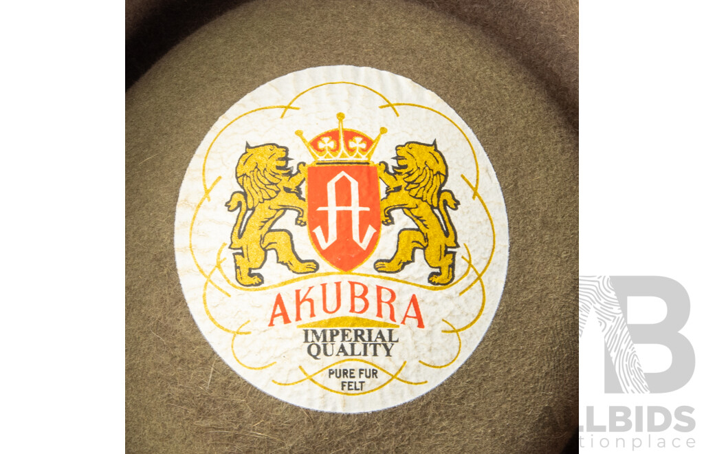 Retro Australian Akubra Cattleman Pure Felt Hat, Size 57