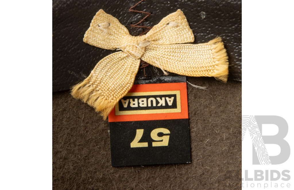 Retro Australian Akubra Cattleman Pure Felt Hat, Size 57