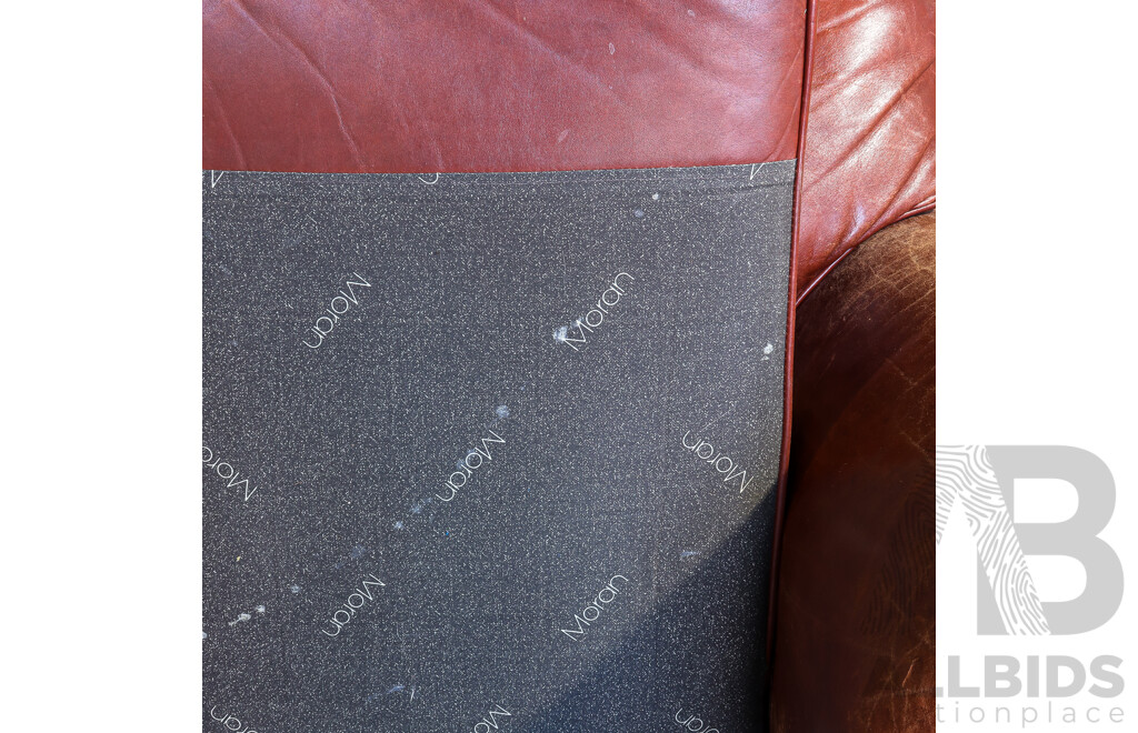 Oversized Leather Two Seater Lounge by Moran