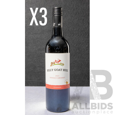 Lot of Three Billy Goat Hill Shiraz Cabernet, 2017