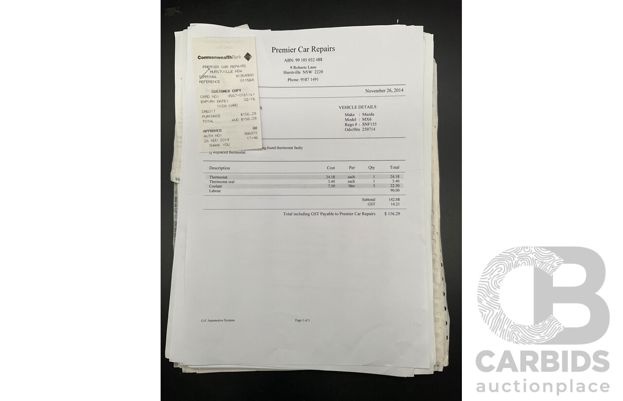 12/1992 Mazda MX-6 (4WS) 2d Coupe Vintage Red V6 2.5L