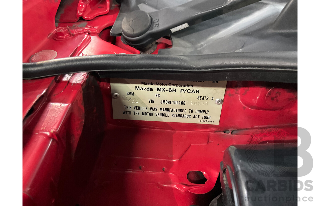 12/1992 Mazda MX-6 (4WS) 2d Coupe Vintage Red V6 2.5L