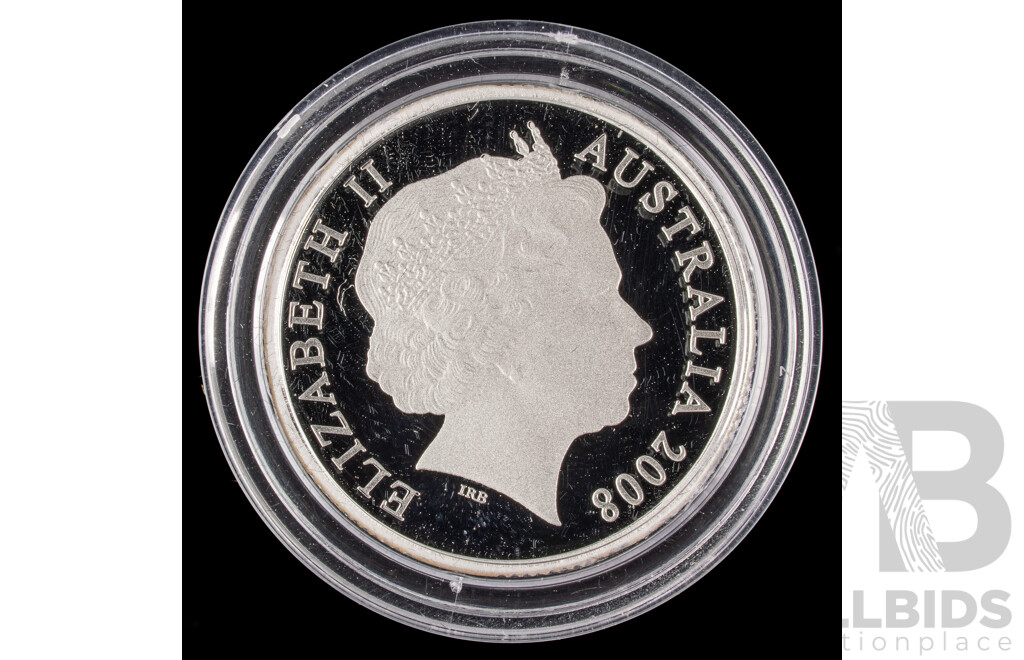 Australian 2008 $1 Fine Silver Proof Coin, 100 Years of Coat of Arms.
