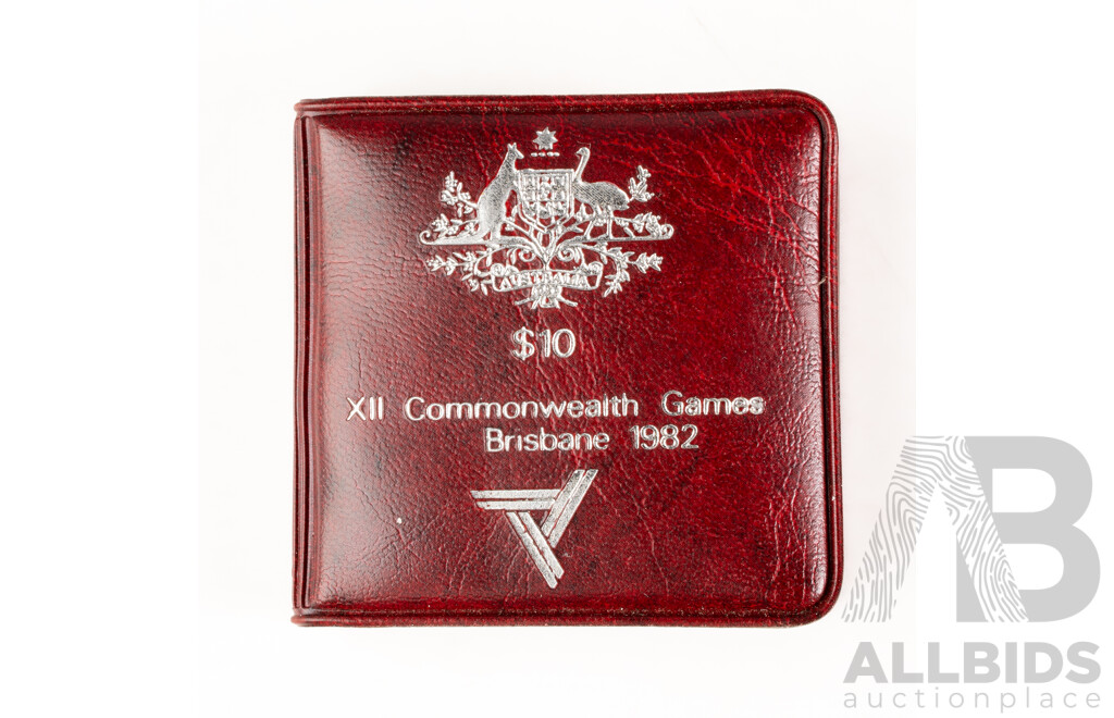 Australian 1982 $10 Sterling Silver Coin. Brisbane Commonwealth Games.