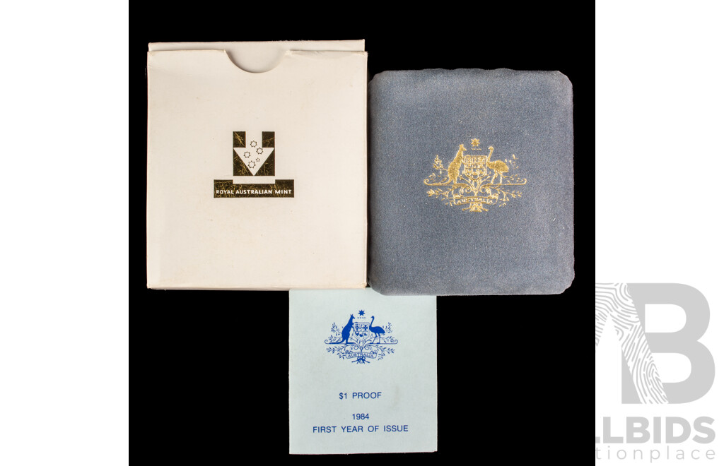 Australian 1984 $1 PROOF Coin, First Issue.