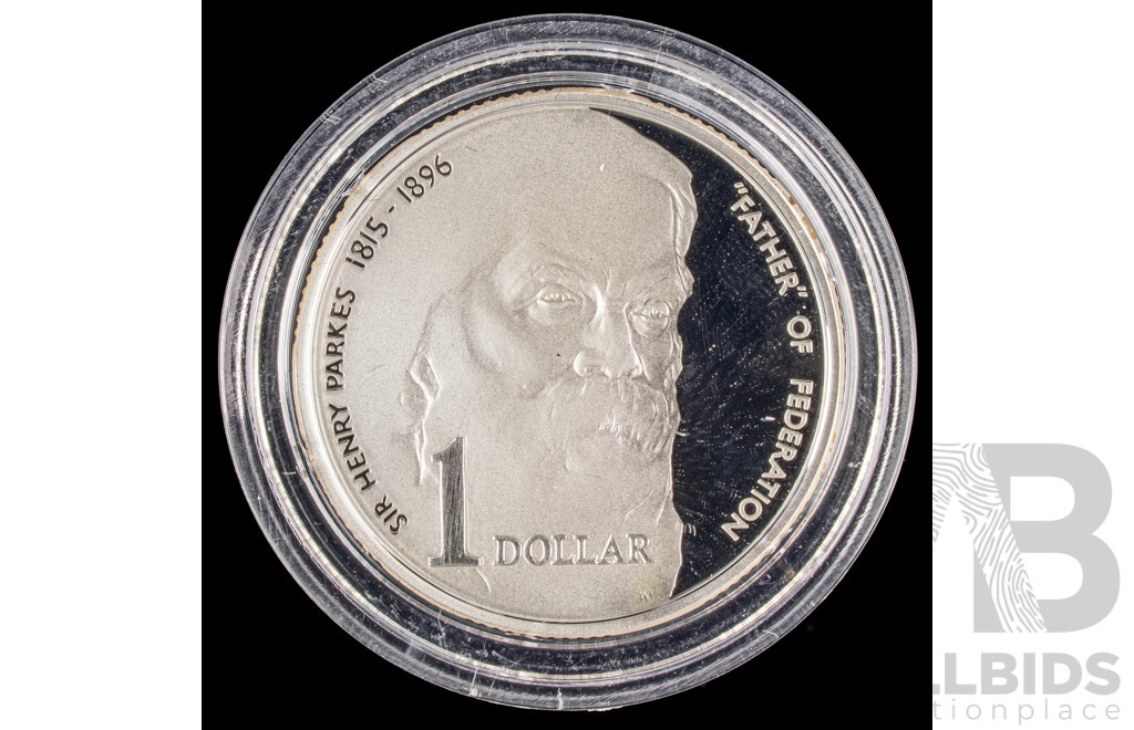 Australian 1996 $1 Silver PROOF Coin. Henry Parkes