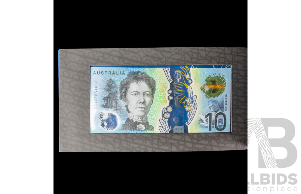 Australian 2015 and 2017 UNC $10 Notes.