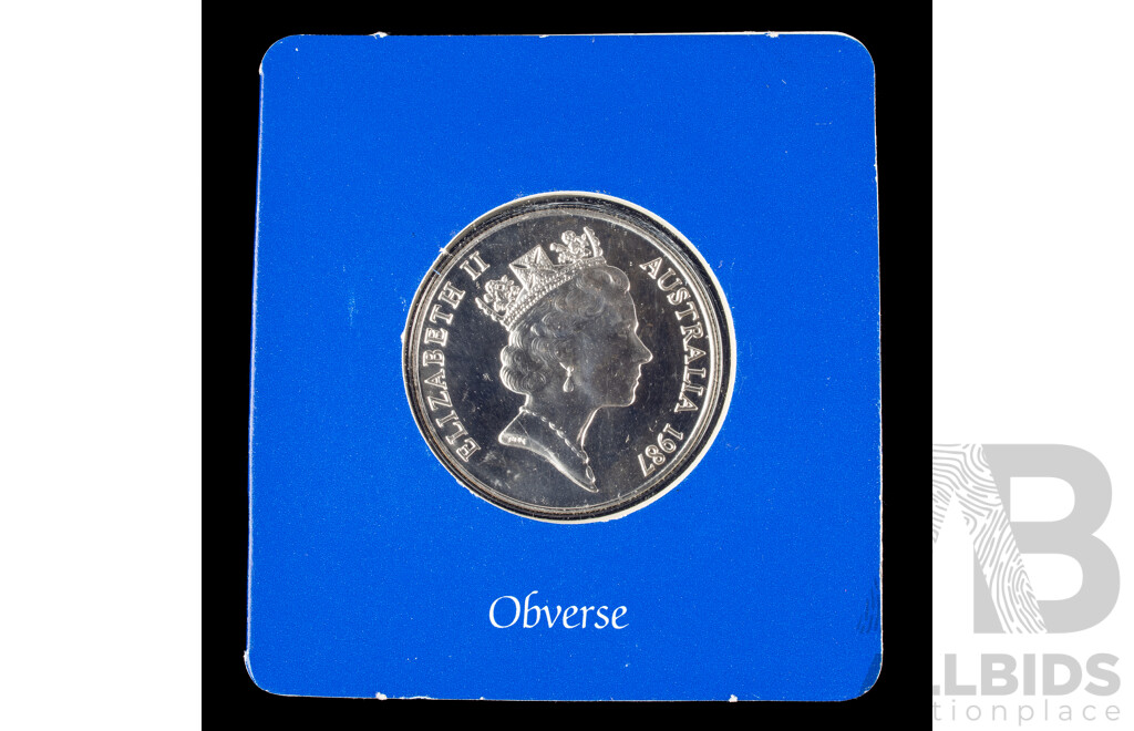 Australian 1987 NSW State Coat of Arms $10 Silver Coin.
