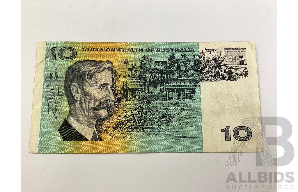 Australian 1967 Coombs Randall $10 Note R302 SEH 332244.