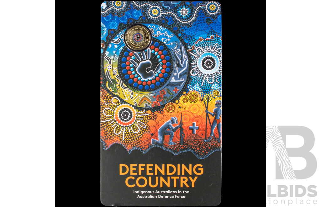 Australian 2021 $2 Coloured Coin, Indigenous Military Service.