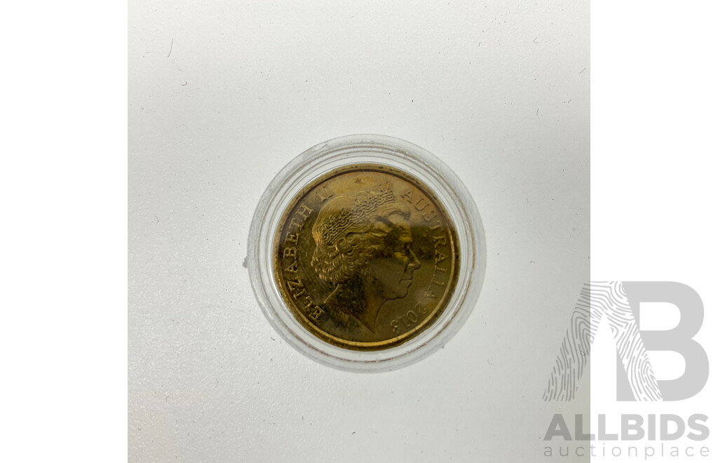 Australian 2013 RAM $2 Coin. QE2 Purple Cornation Coin.