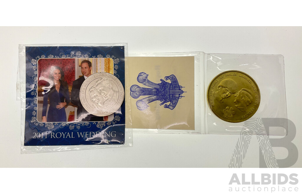 1981 and 2011 Royal Wedding Madallions