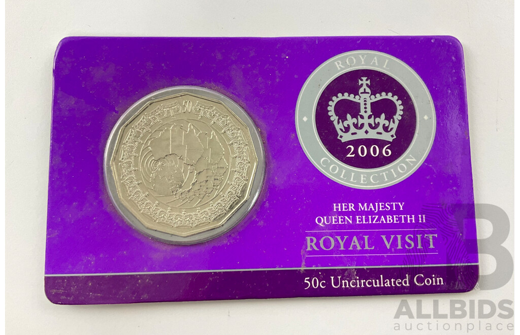 Australian RAM 2006 50c Coin. QE2 Royal Visit