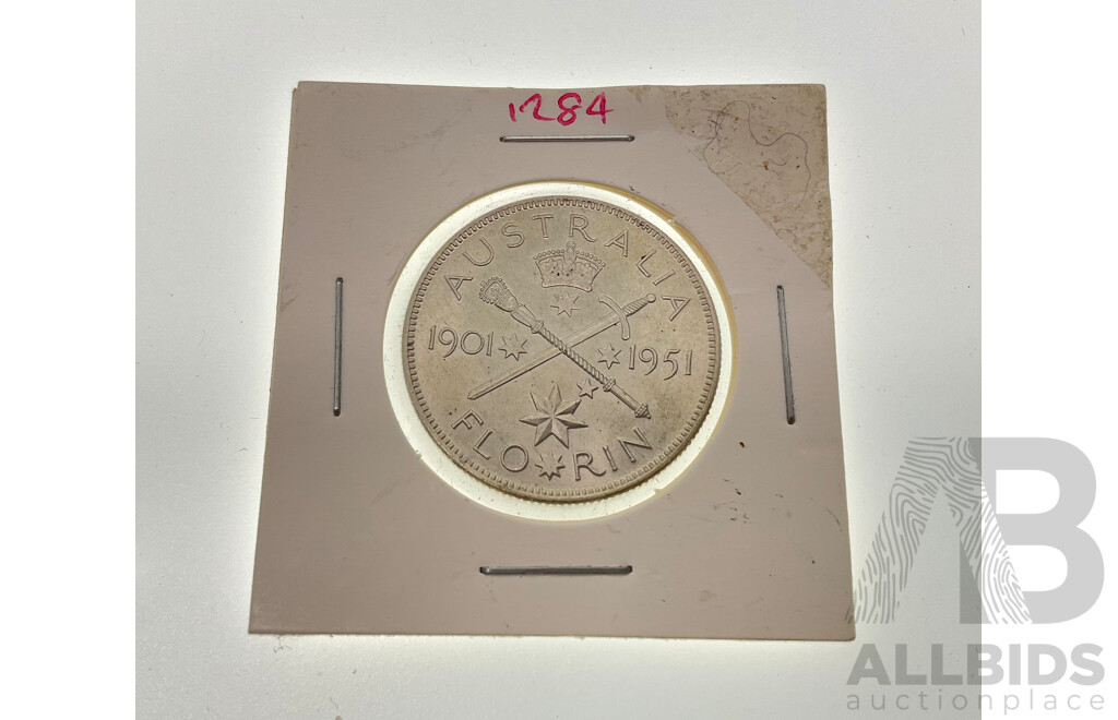 Australian 1951 Federation UNC Florin
