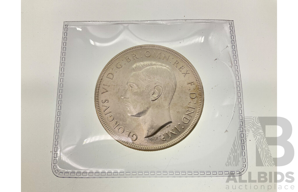 Australian 1937 Silver UNC Crown