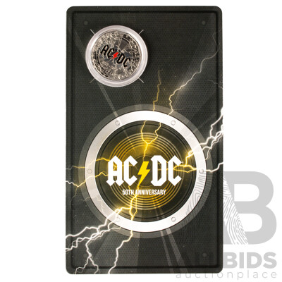 Australian 2023 UNC 50c Coin. AC DC Coloured .