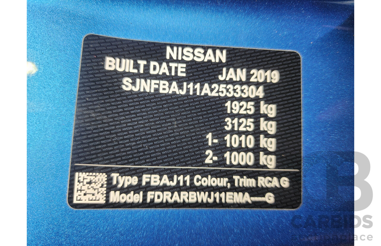 4/2019 Nissan Qashqai ST (4x2) J11 4d Wagon Blue 2.0L