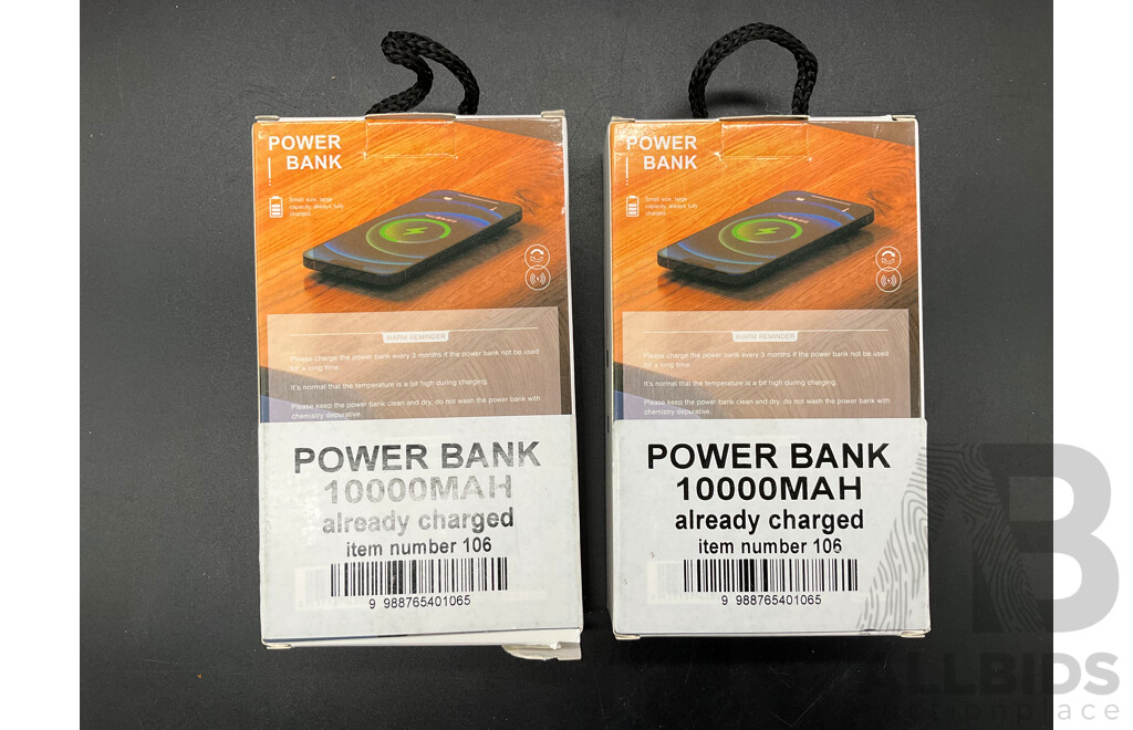 Magnetic Wireless Charging Power Bank - Lot of 2
