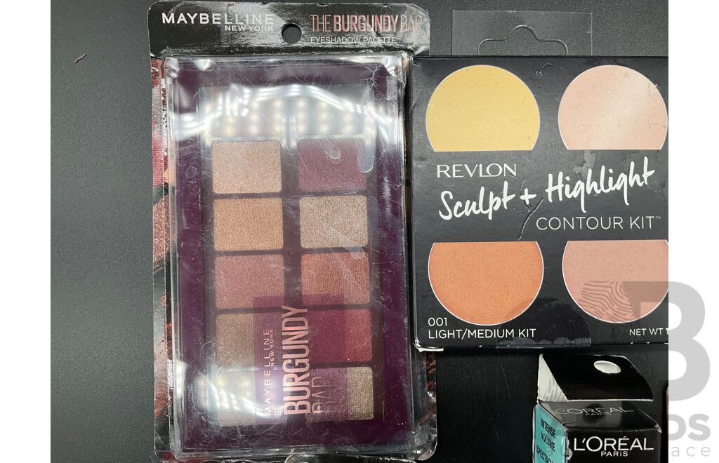 Assorted Cosmetics Including L'OREAL, RIMMEL, MAYBELLINE, REVLON and BONDS Socks - Lot of 9