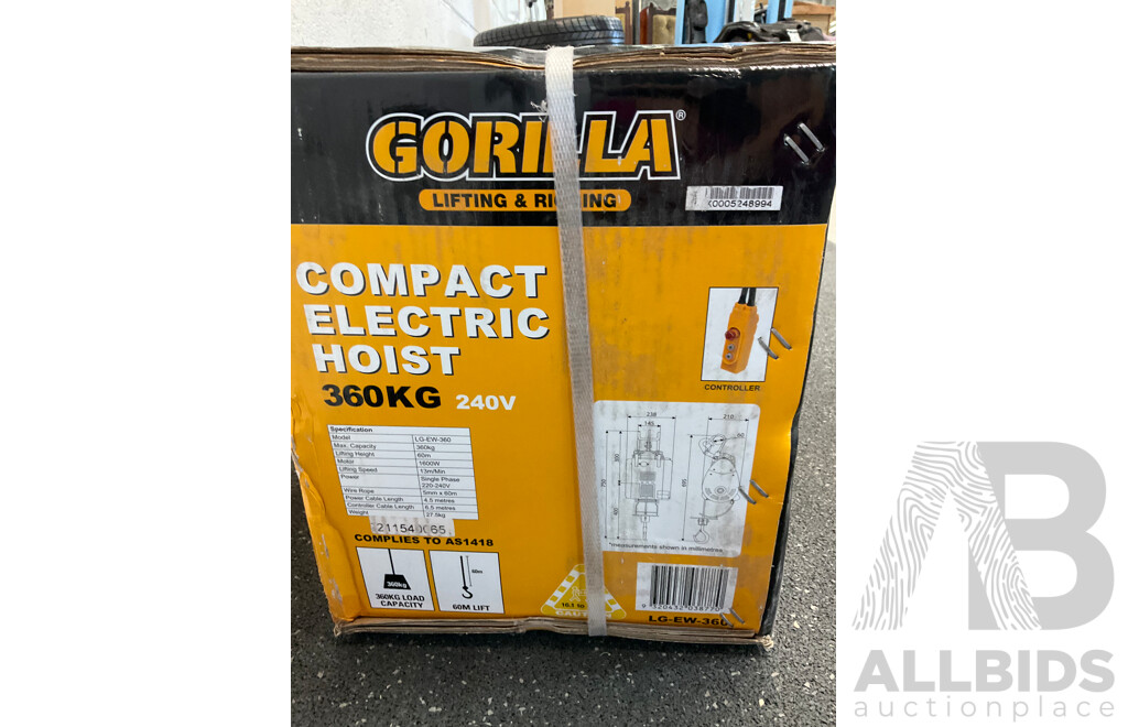 GORILLA 360kg Compact Electric Hoist