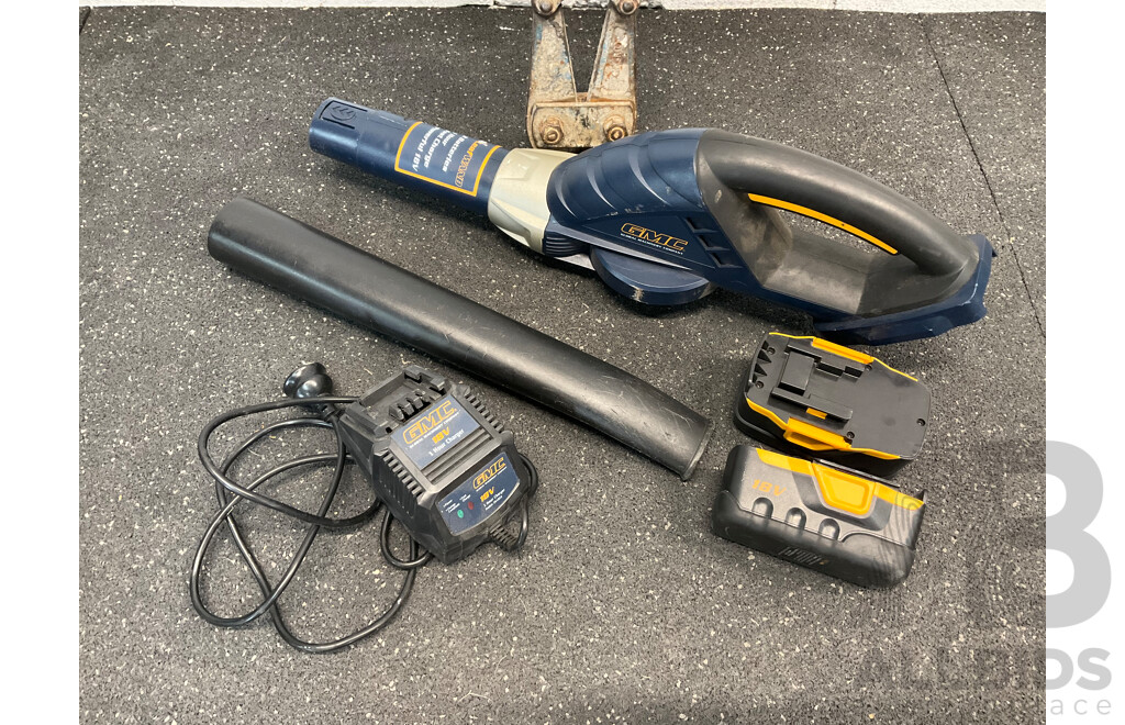 GMC Blower (CBL18) with Two Batteries and  Bolt Cutter