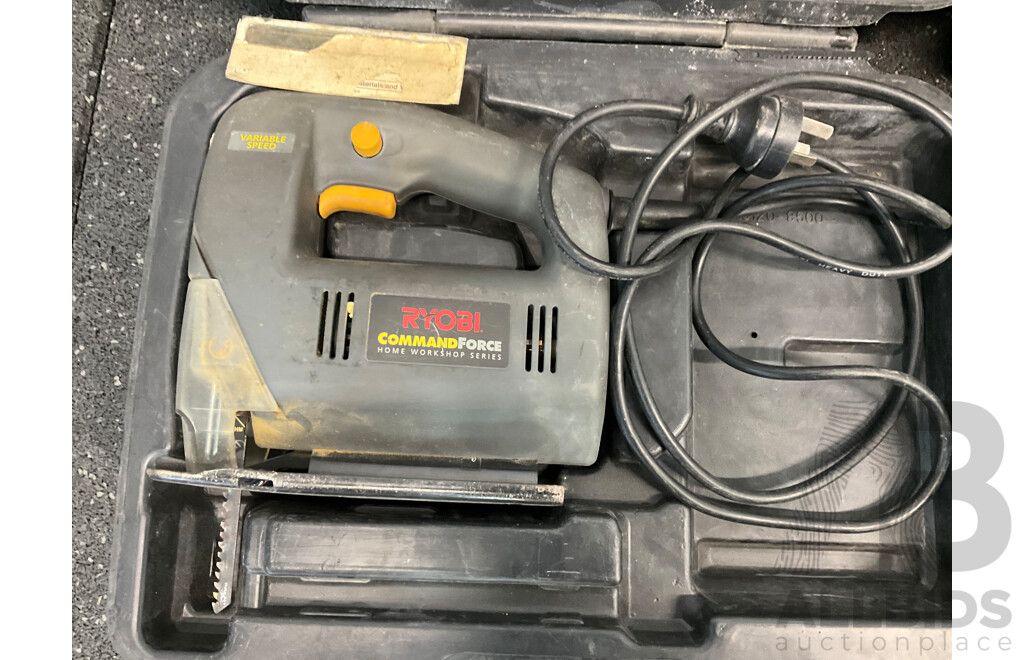 GREENER 18V Cordless Caulking Gun and RYOBI Jigsaw - Lot of 2