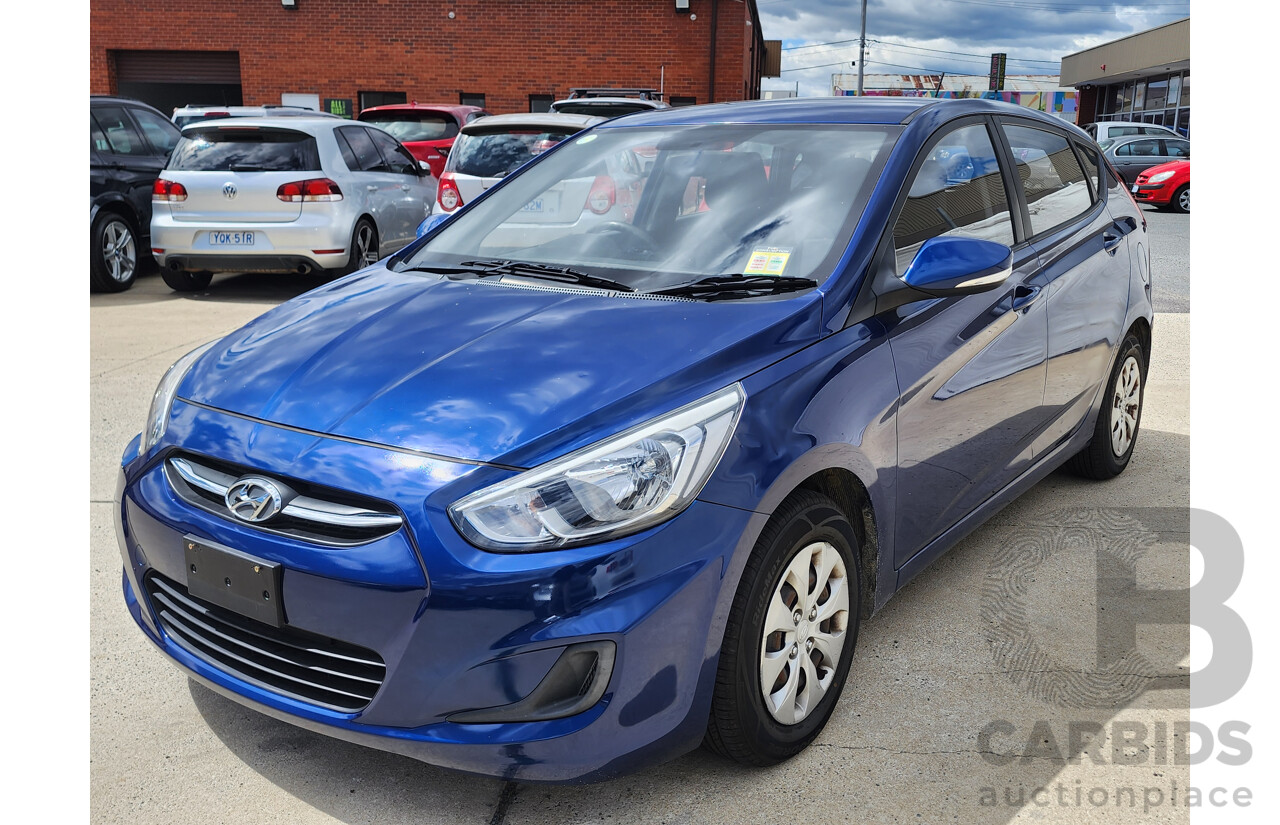 3/2017 Hyundai Accent Active RB4 MY17 5d Hatchback Blue 1.4L