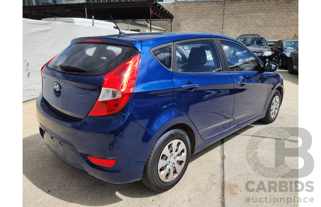 3/2017 Hyundai Accent Active RB4 MY17 5d Hatchback Blue 1.4L