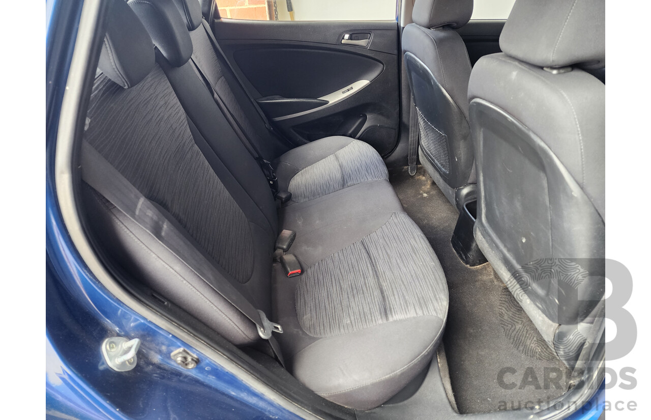3/2017 Hyundai Accent Active RB4 MY17 5d Hatchback Blue 1.4L