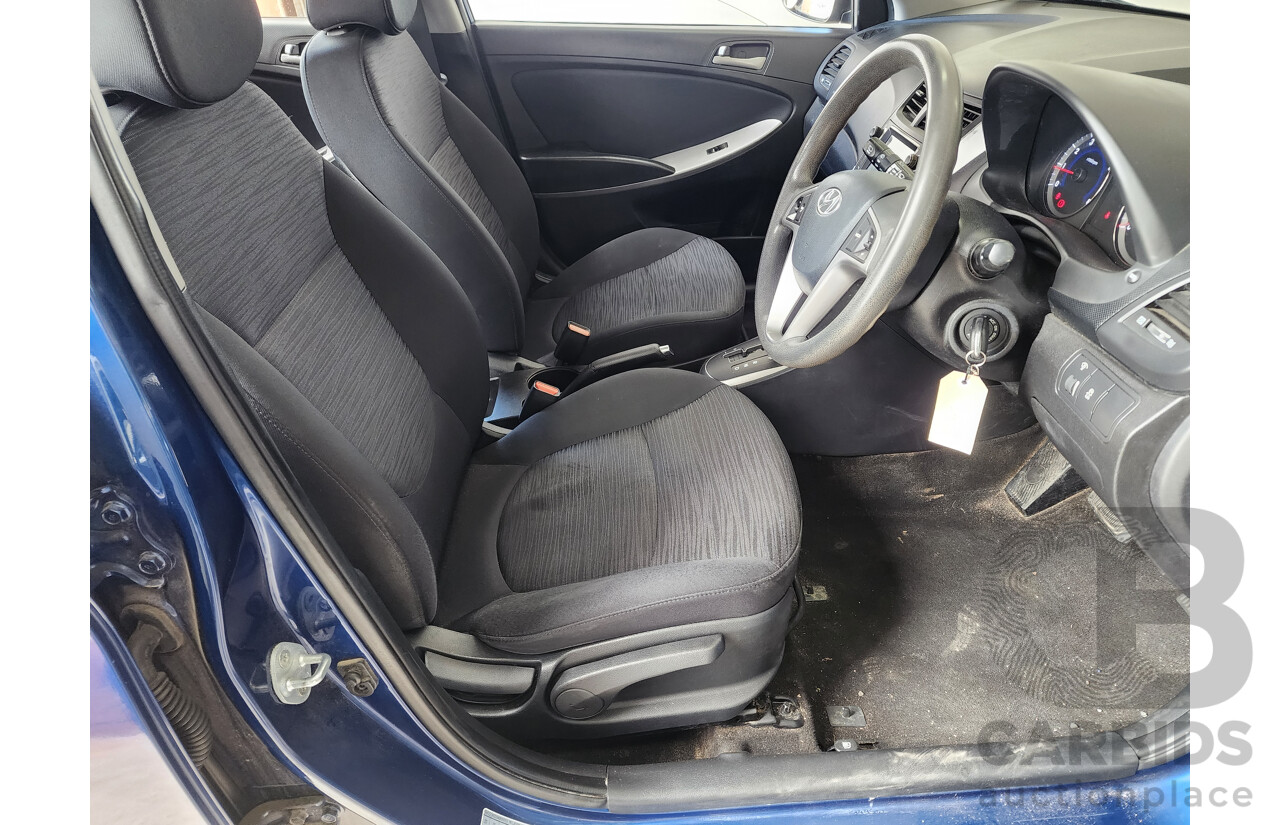 3/2017 Hyundai Accent Active RB4 MY17 5d Hatchback Blue 1.4L