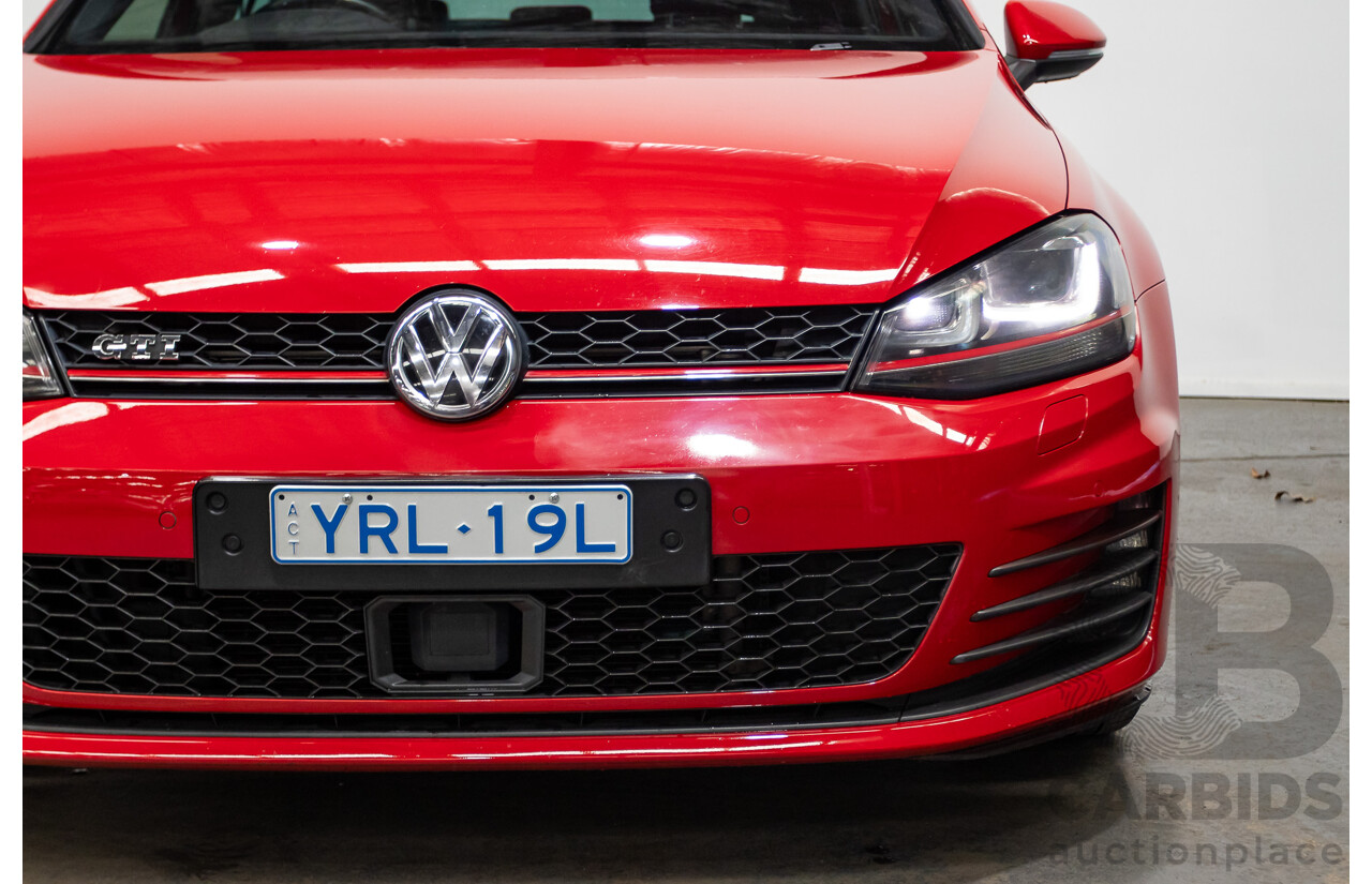 3/2014 Volkswagen Golf GTi AU MY14 5d Hatchback Tornado Red Turbo 2.0L