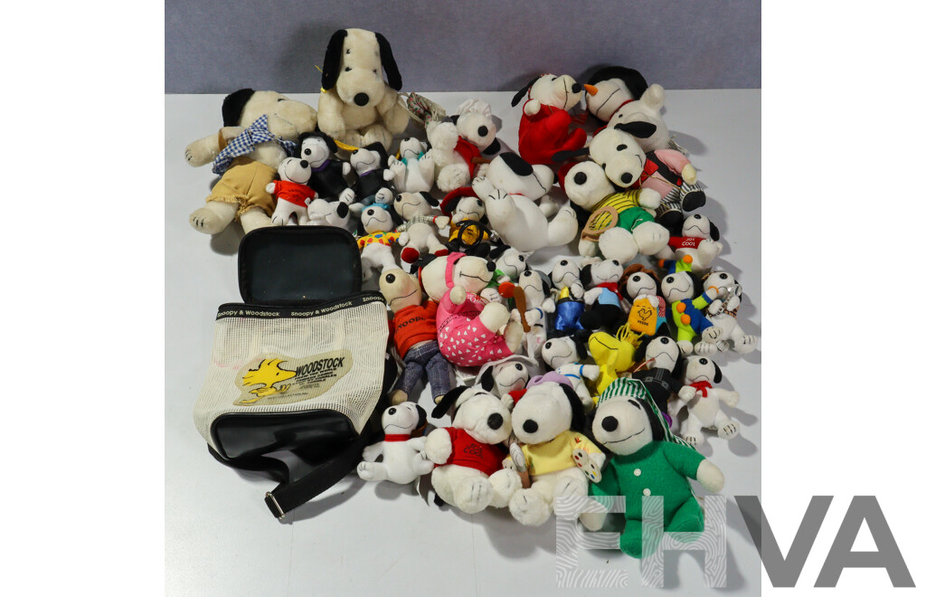 Large Collection Items Related to Snoopy Including Books, Soft Toys and More