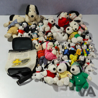 Large Collection Items Related to Snoopy Including Books, Soft Toys and More