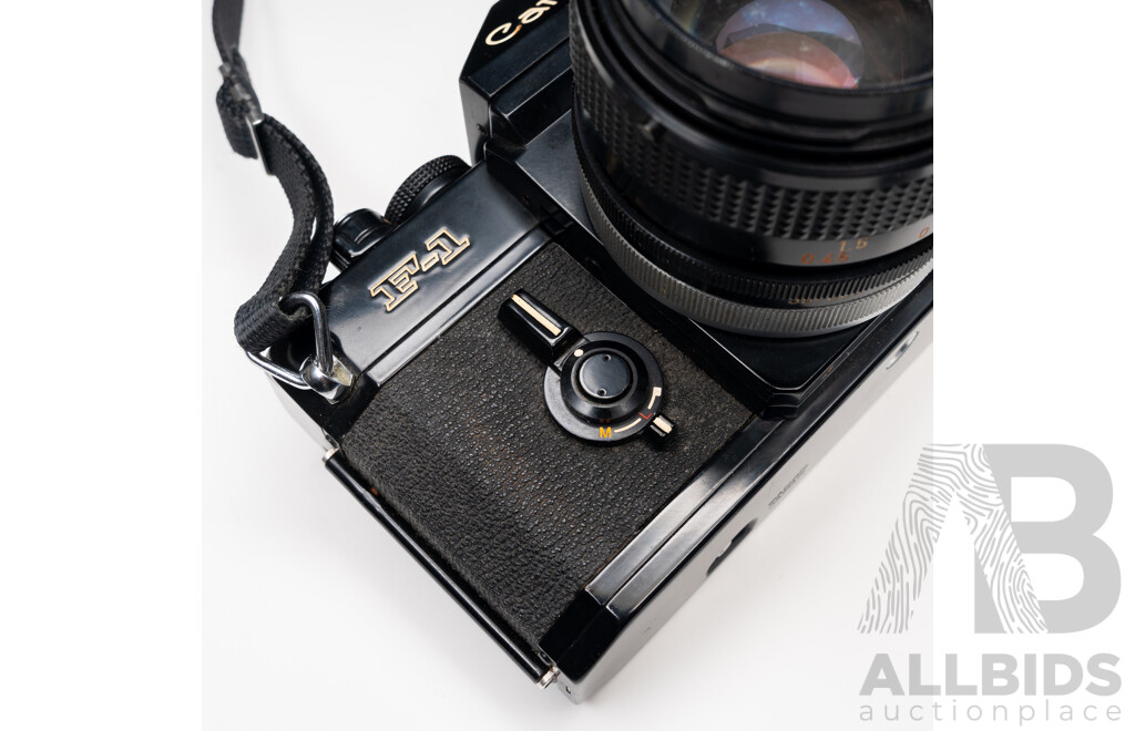 Canon F-1 Camera Kit with Multiple Lenses, Flash, Light Meter and Accessories