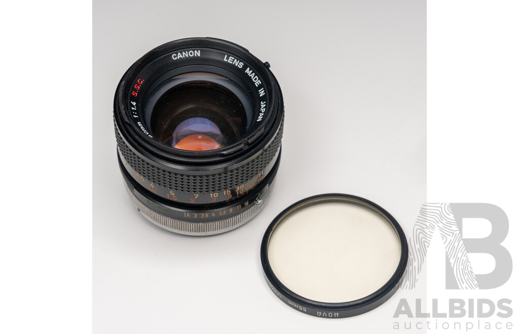 Canon F-1 Camera Kit with Multiple Lenses, Flash, Light Meter and Accessories