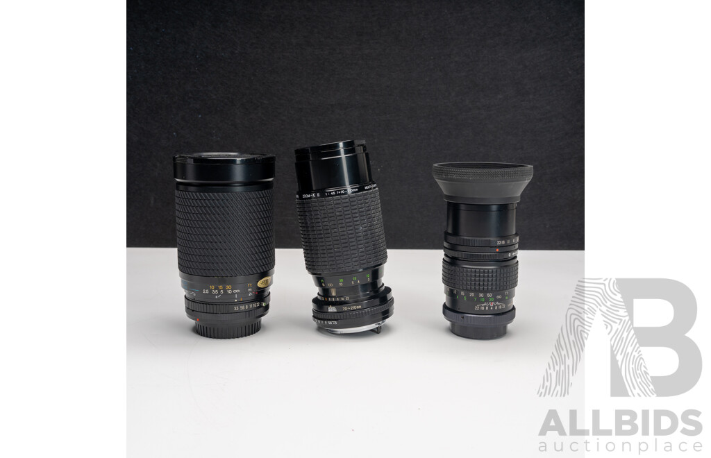 Canon F-1 Camera Kit with Multiple Lenses, Flash, Light Meter and Accessories