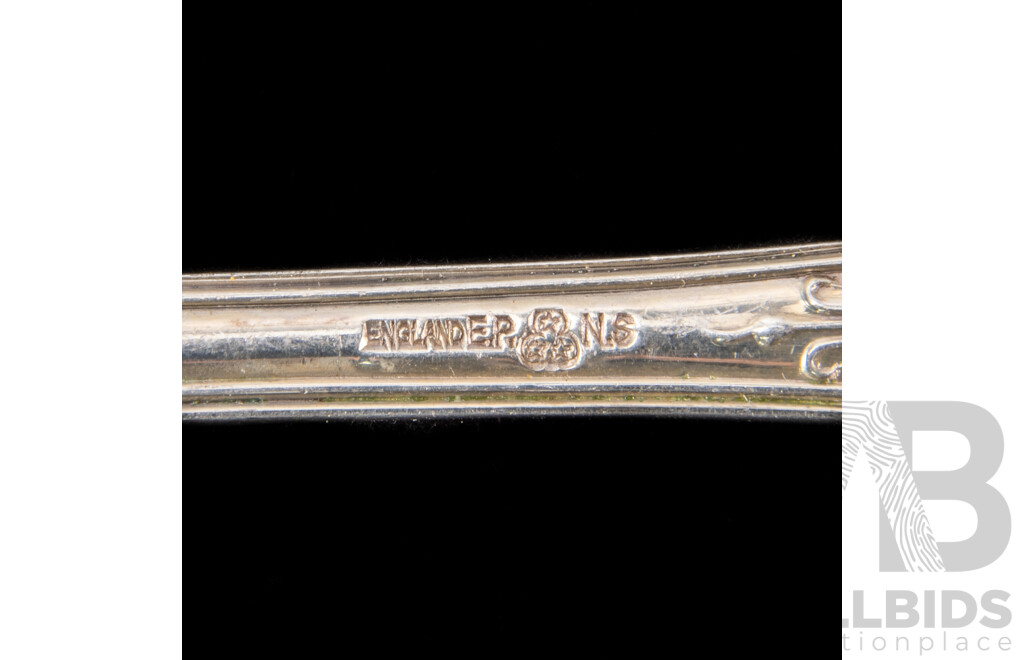 Four Sets of Two Silver Plate Berry Spoons