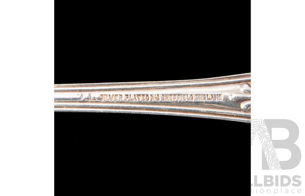 Four Sets of Two Silver Plate Berry Spoons