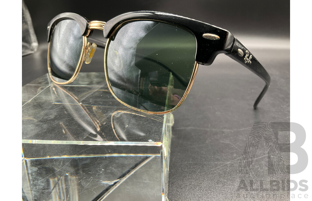 Ray-Ban Round Metal Sunglasses (RB3447) and RaBan Clubmaster Classic Sunglasses (RB3016) - Lot of 2