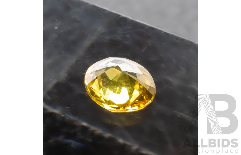 Yellow Sapphire, Natural Oval Cut Gemstone, Songea, Tanzania, 0.42ct
